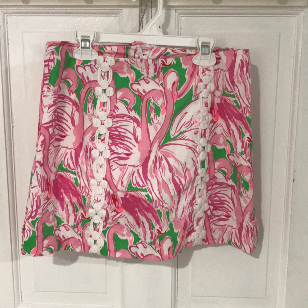 Flamingo patterned skirt